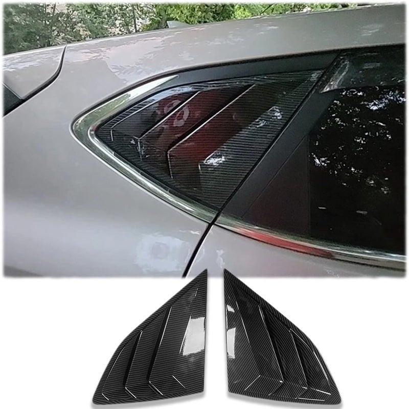 MUXEE 2Pcs Rear Side Window Louvers Air Vent Scoop Shades Cover Blinds Trim for Hyundai Tucson 2016 2017 20218 2019 2020 2021 - ABS Carbon Fiber Sport Interior Accessories（NOT FIT SEL Models） - Image 1